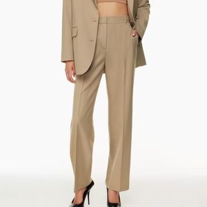 Aritzia Babaton Agency Pant in Gold Camel